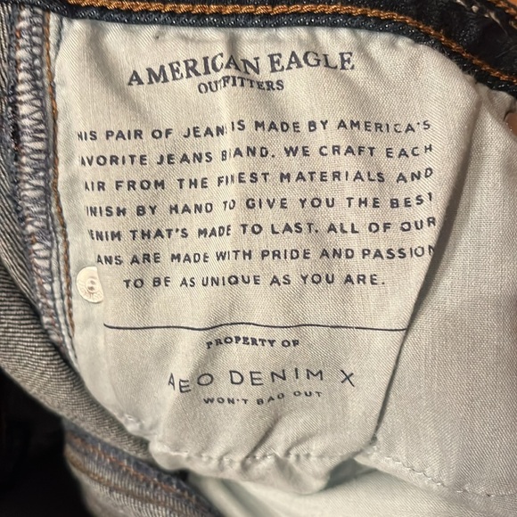 EUC American Eagle outfitters distressed, dark wash jeans - Picture 8 of 16